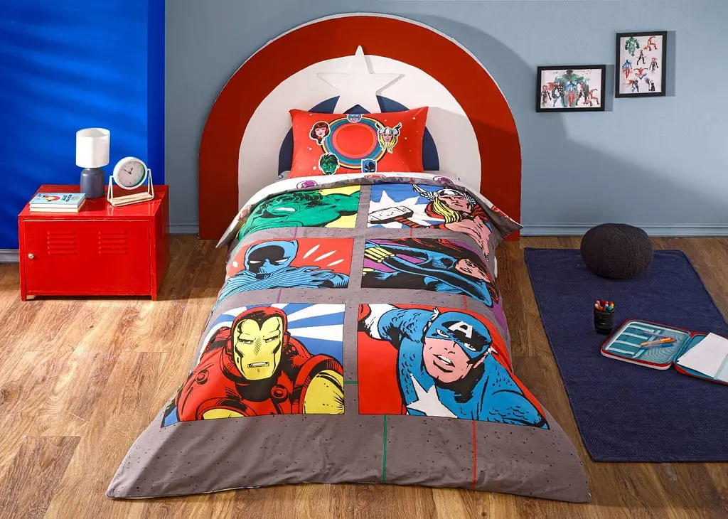 Комплект постільної білизни Disney Avengers Face to Face 1,5-спальний Tac pbe0041303