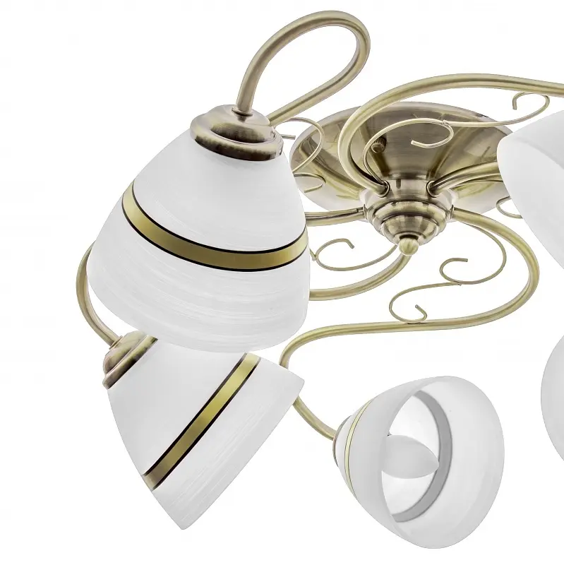 Люстра потолочная Brille классическая в зал E27 60W BZ (LK-599C/5) - фото 4