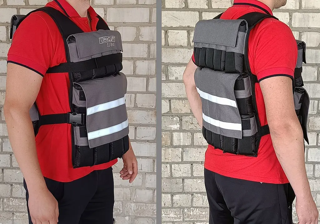 Жилет обтяжувач EasyFit Armor 18 кг набірний з кроком 0,5 кг (EF-WTV-180) - фото 2
