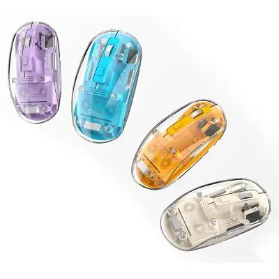 Мишка XO M12 Wireless Transparent/Pink (M12 Purple) - фото 2