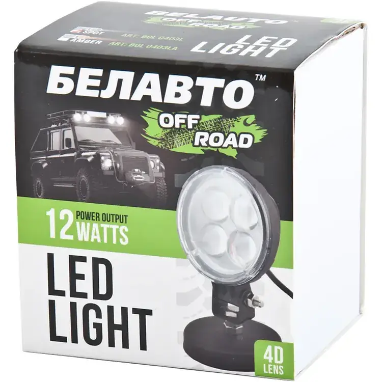 Автофара Belauto Epistar Spot Amber LED світлодіодна 4х3W (BOL0403LA) - фото 3