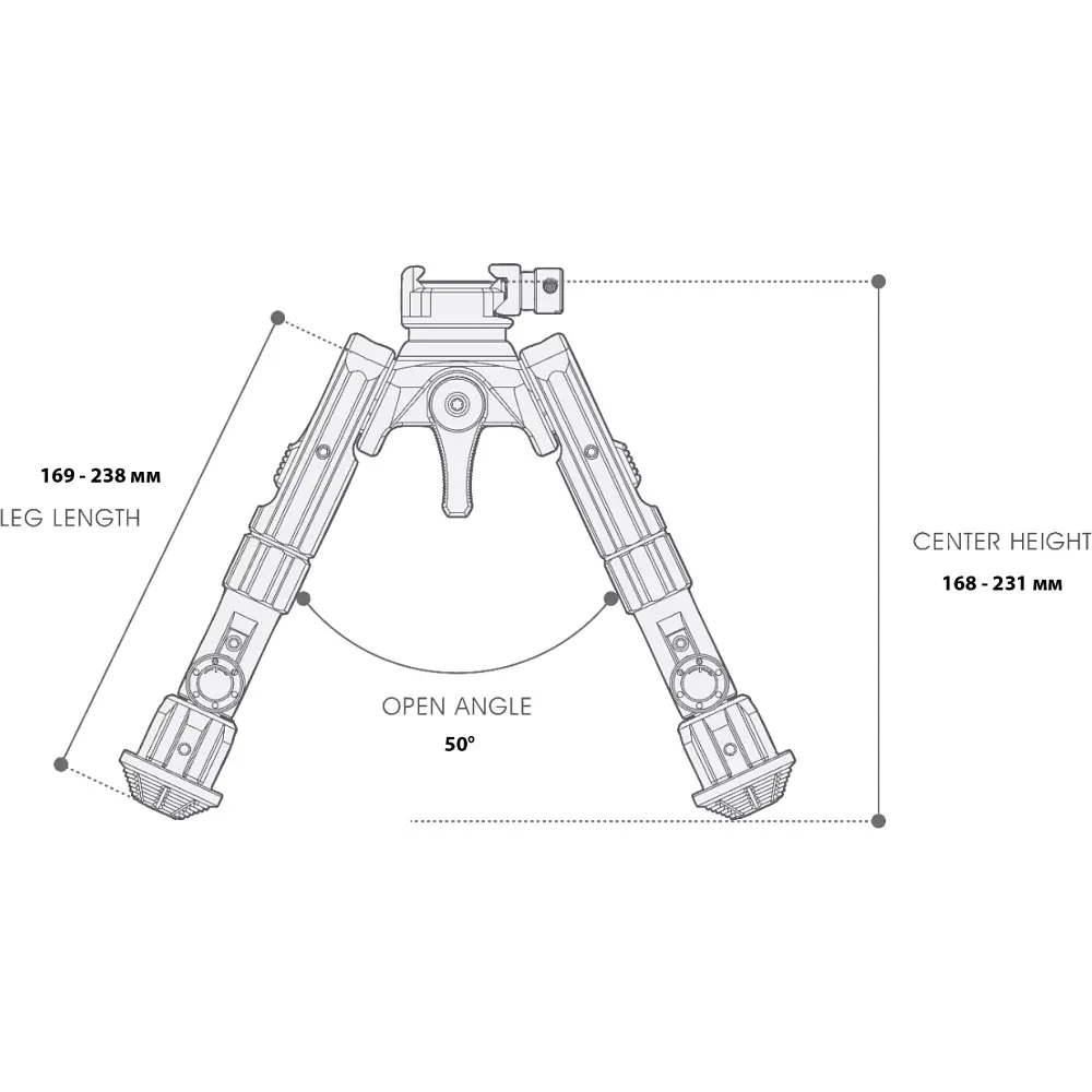 Сошки Leapers UTG Recon 360 TL-B, 18-23 см Picatinny - фото 9
