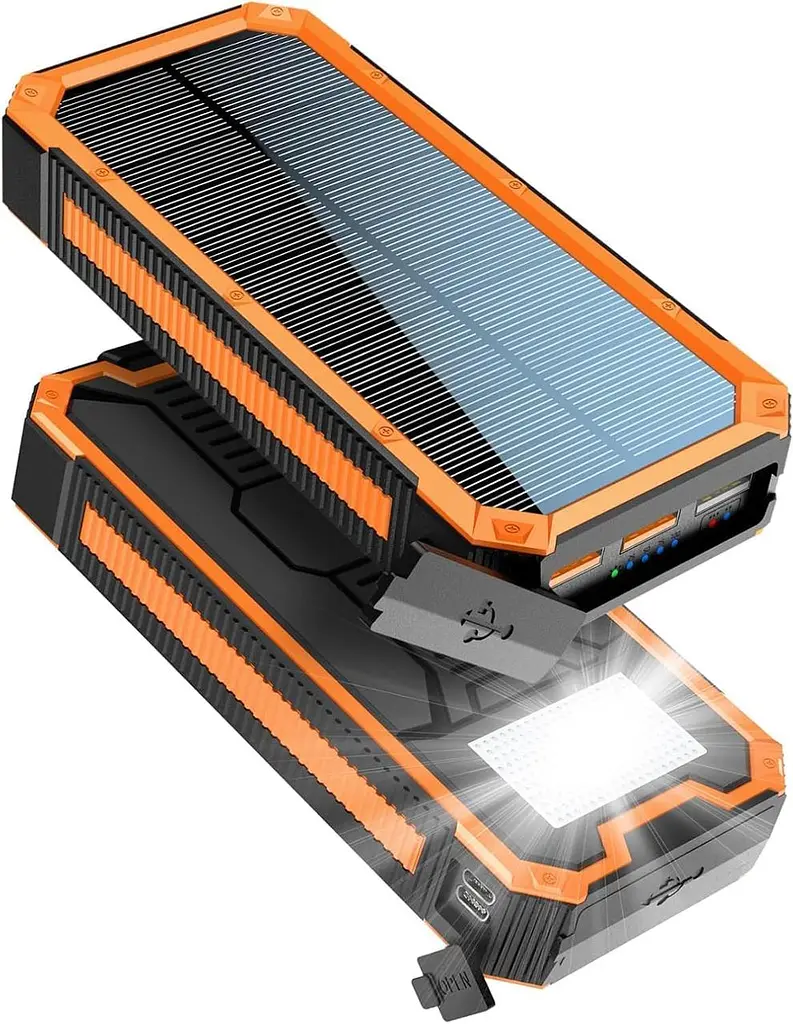 Сонячний павербанк Paidashu 27000 mAh, PD20W, водонепроникний, USB-C, для смартфонів та планшетів