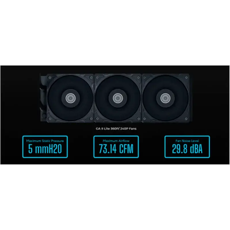 Система рідинного охолодження Lian Li GA II Lite 360P, Black (G89.GA2L36PB.00) - фото 10