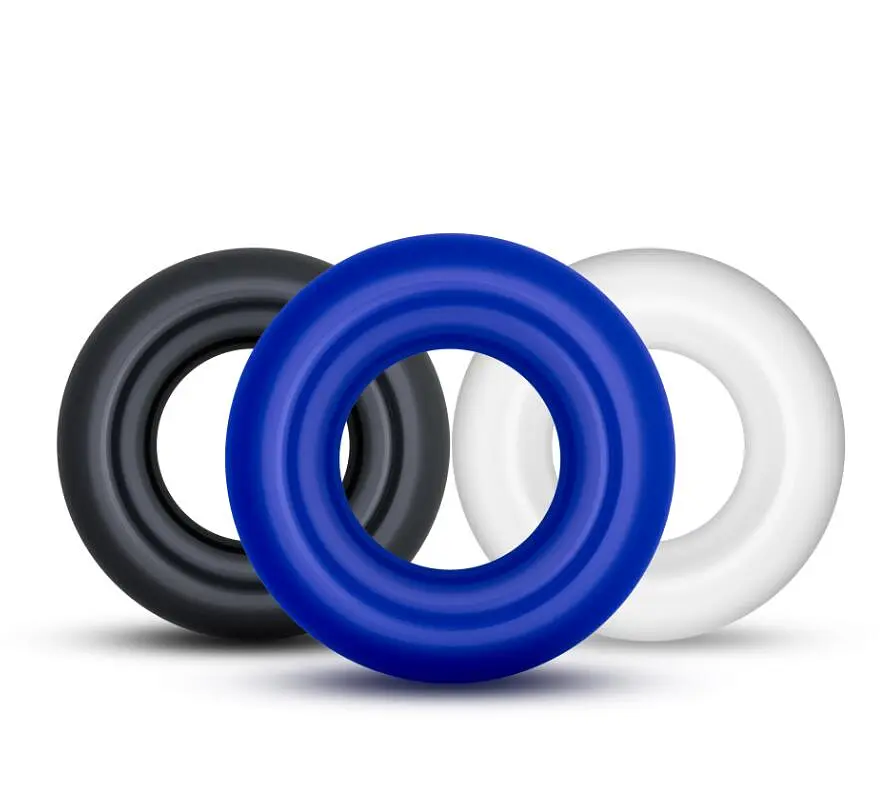 Набір ерекційних кілець Lovetoy Power Plus Cock Ring Series Triple Donut 3 шт. мульти - фото 2