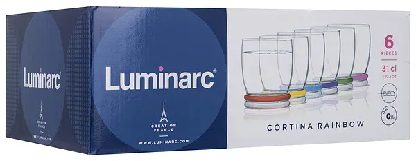 Набор стаканов Luminarc Cortina Rainbow, 6 шт. (6343281) - фото 8