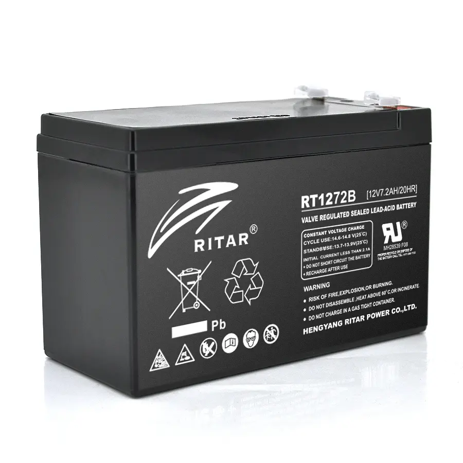 Акумуляторна батарея Ritar RT1272B AGM 12V 7.2Ah Black Case