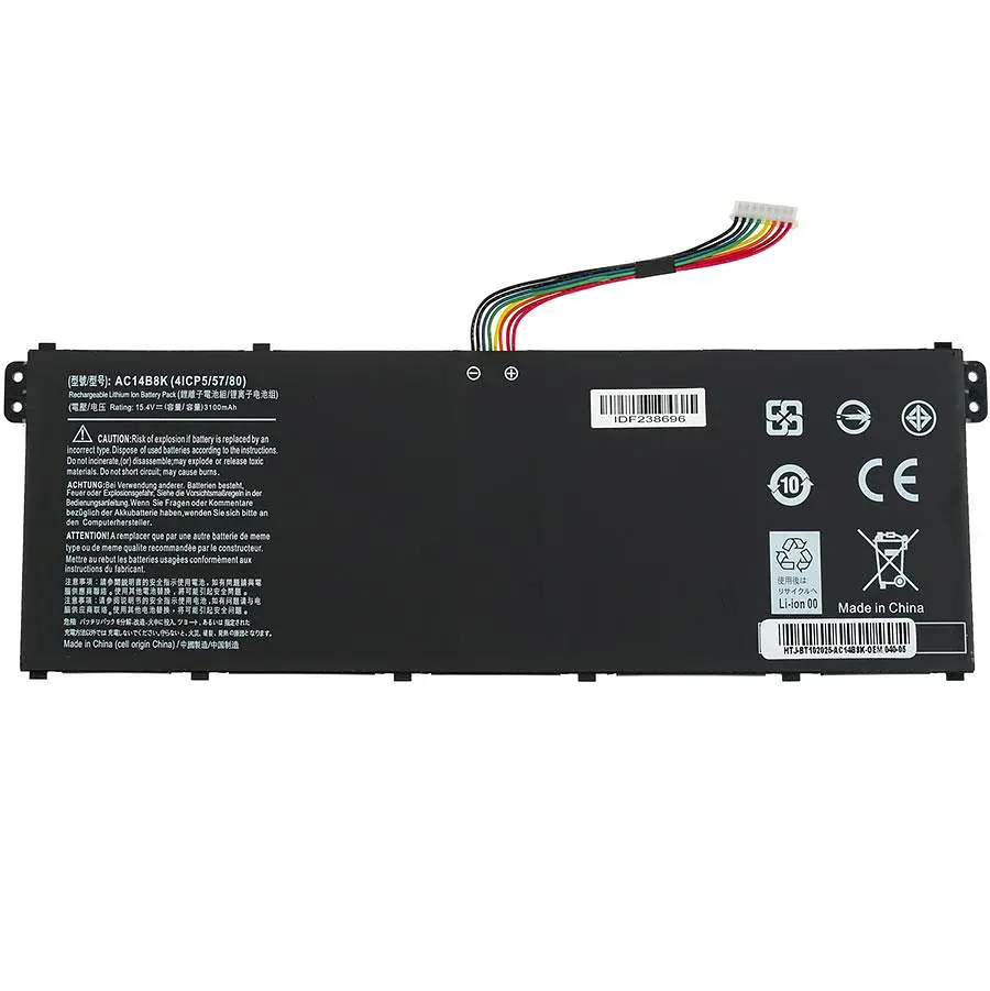 Батарея для ноутбука Acer AC14B8K (Aspire: E5-771 ES1-511 V3-371 series) 15.4V 31000mAh Чорний - фото 3
