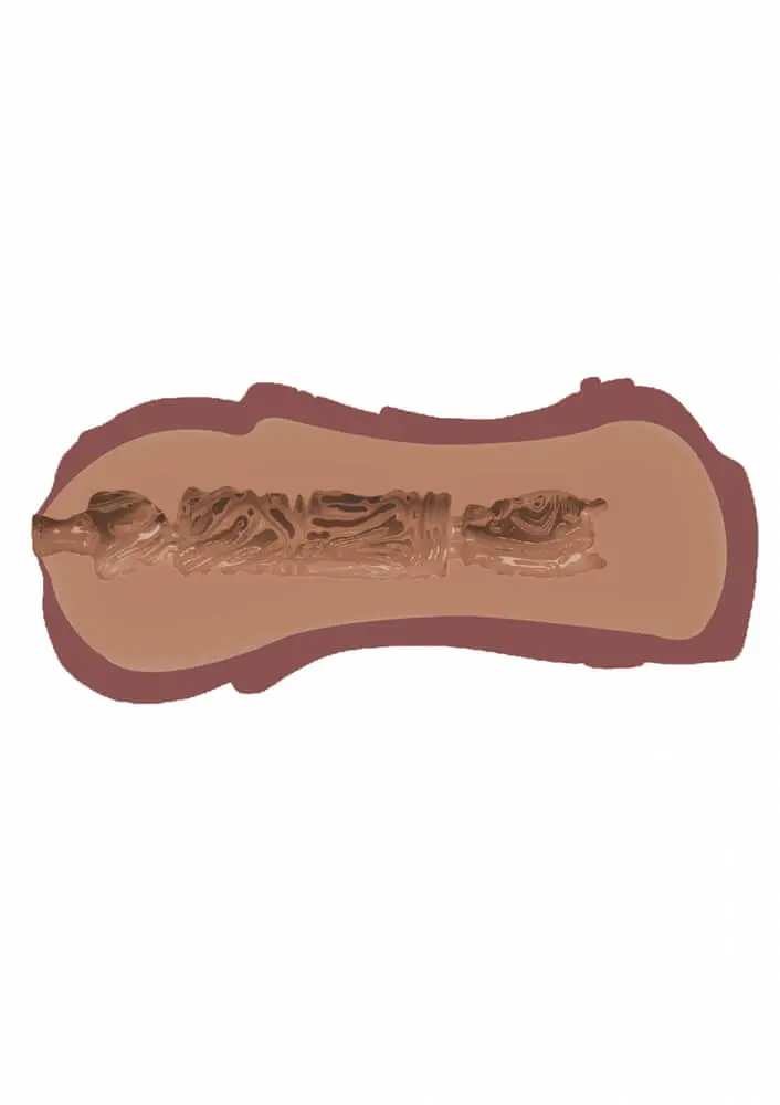 Реалістичний мастурбатор із вібрацією Bangers - Super Wet Tight Twat Vibr Hidden Desire 17032Brown 90708 - фото 3