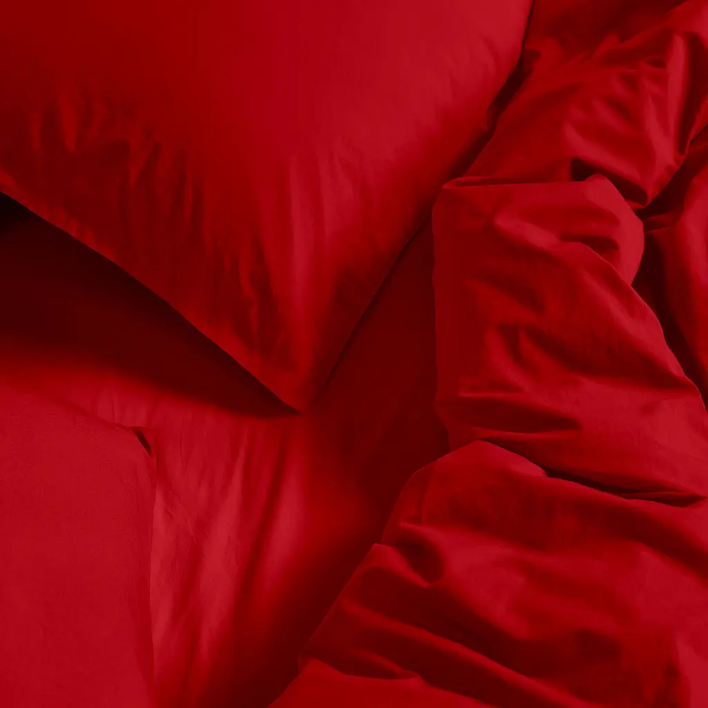 Простирадло на резинці з вареної бавовни 180х200х30 BURGUNDY COSAS (2200000038937) - фото 2