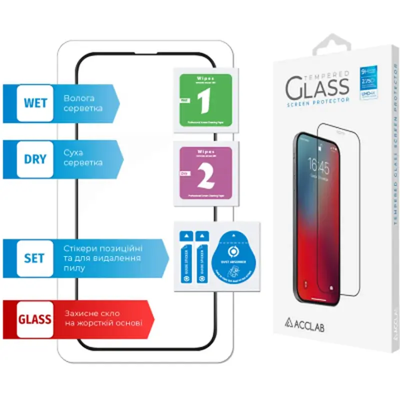 Скло захисне ACCLAB Full Glue Apple iPhone 13 Pro Max (1283126515422) - фото 6