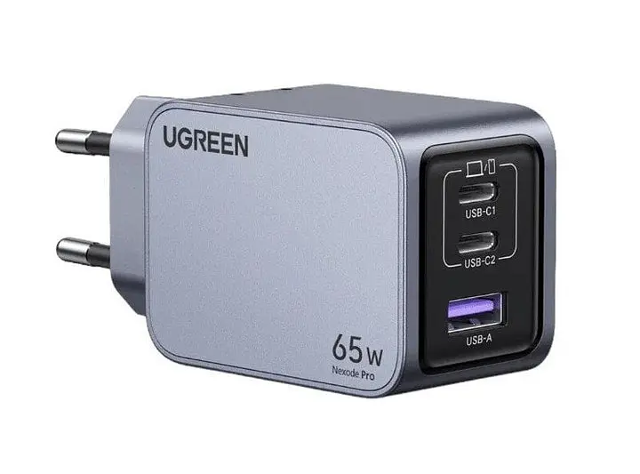 Зарядное устройство для Ugreen Nexode Pro 65W 3-Port GaN Fast MacBook iPhone Charger X755 - фото 2