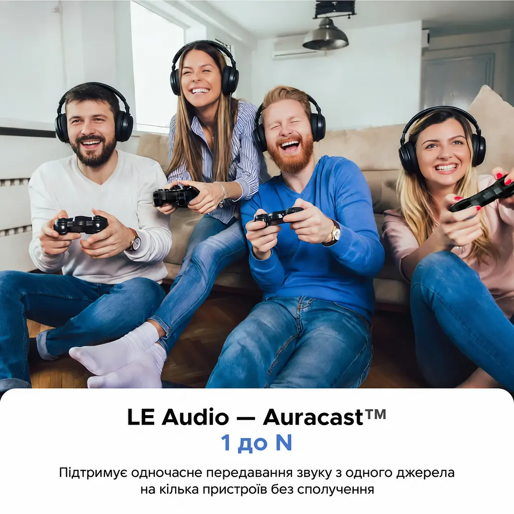 Bluetooth 6.0 аудіопередавач UGREEN BT701 аудіоадаптер з підключенням до джерела звуку через USB-C з трансляцією LE Audio Auracast на сумісні пристрої з кодеками aptX HD aptX Adaptive LC3 із затримкою менш як 40 мс у LE Audio Unicast зі спільним прослуховуванням у класичному режимі без aptX HD для PS5 Switch ПК Mac з кнопкою перемикання кодеків Plug & Play з автоматичним повторним підключенням навушників з дальністю передавання до 10 м без перешкод чорний (65708) - фото 9