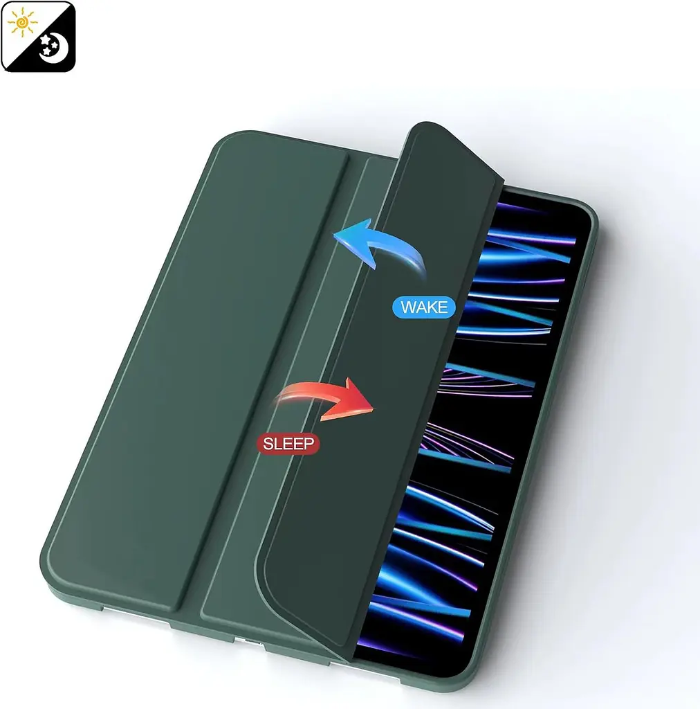 Чохол-книжка BeCover Tri Fold Soft TPU Silicone для Apple iPad Pro 11" M4 2024 Темно-зелений (711746) - фото 5