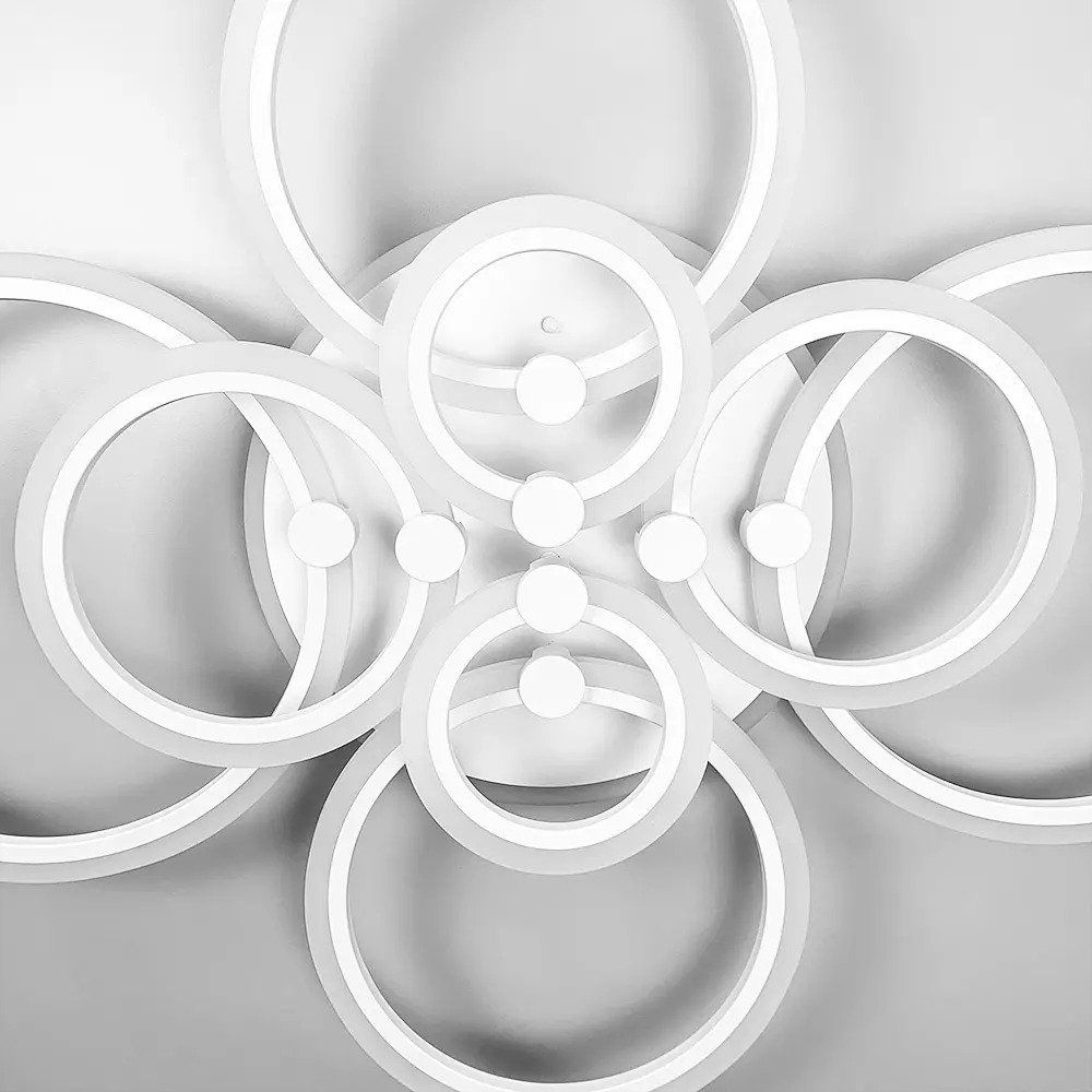 Светодиодная люстра Senta на 8 колец в белом корпусе Line.F A 2374/8 RGB WH - фото 8