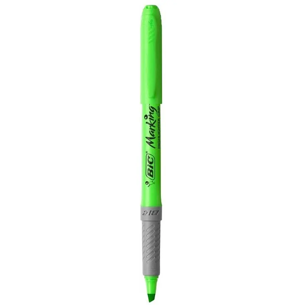 Маркер текстовий BIC Highlighter Grip 1 шт. зелений (811932) - фото 2
