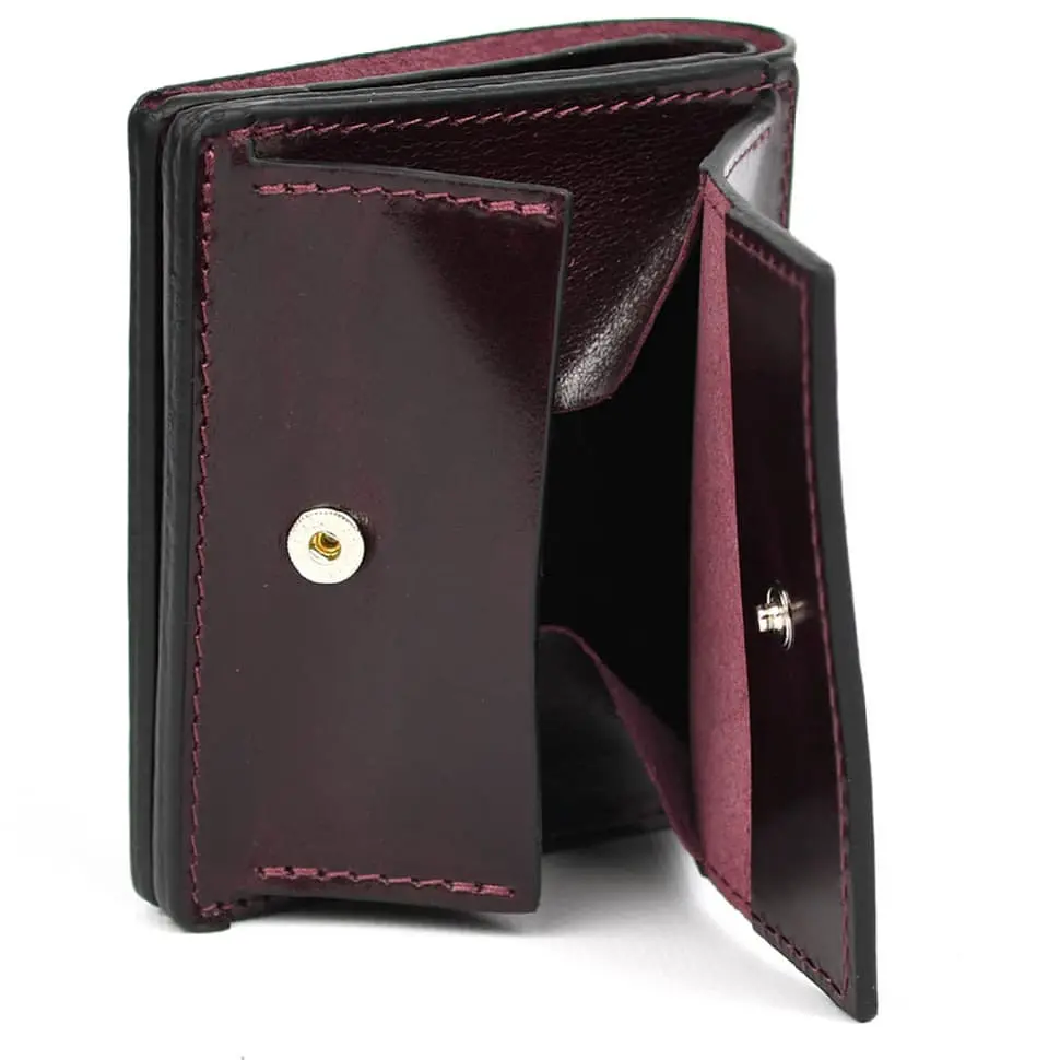 Портмоне Lettera з монетницею, бордовий Алькор. GRANDE PELLE 10х10х2.5 см acs0032091 - фото 4