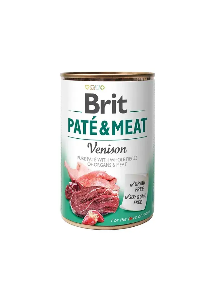 Вологий корм з олениною Brit Pate & Meat Venison консерва для собак 400 г