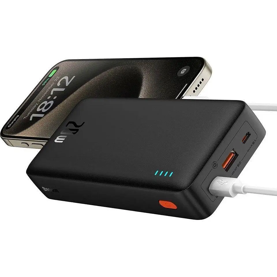 Портативна батарея Power Bank Baseus Airpow Fast Charge Power Bank 20000mAh 20W P10022804113-00 Black - фото 6