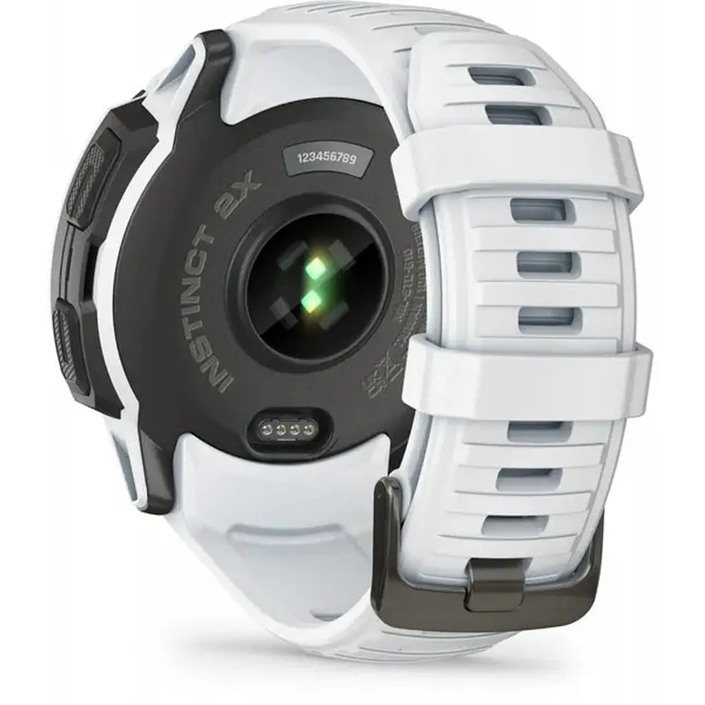 Смарт-годинник Garmin Instinct 2X Solar з білим силіконовим ремінцем - фото 2