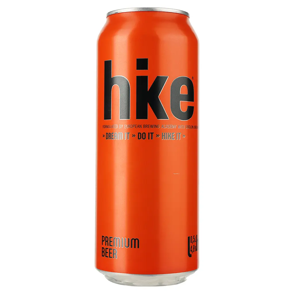 Упаковка пива Hike Premium светлое 4.8% 12 л (0.5 л х 24 шт.) ж/б - фото 2