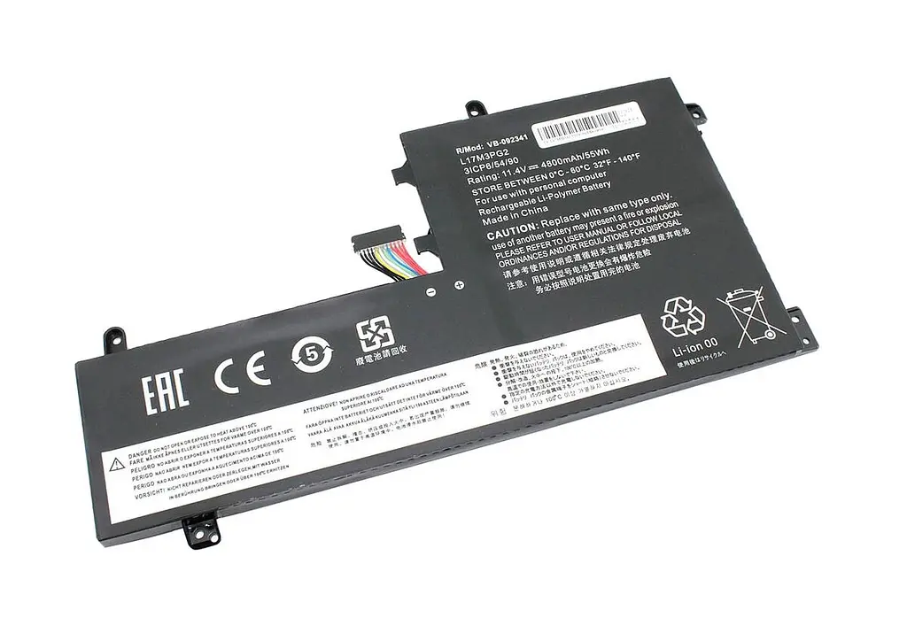 Акумулятор для ноутбука Lenovo L17M3PG2 Legion Y7000 11.4V Black 4800 mAh Середній шлейф - фото 2