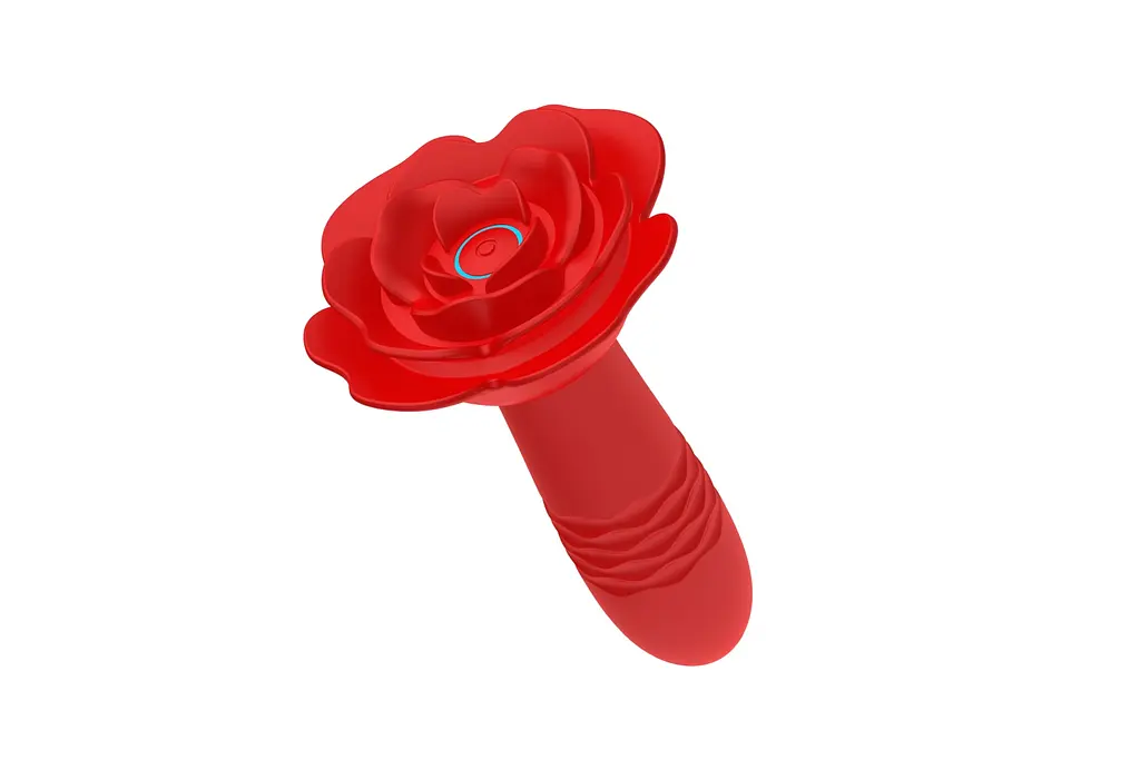 Анальна червона вібро пробка Rose rotating anal plug Boss Series 56-2026 103419