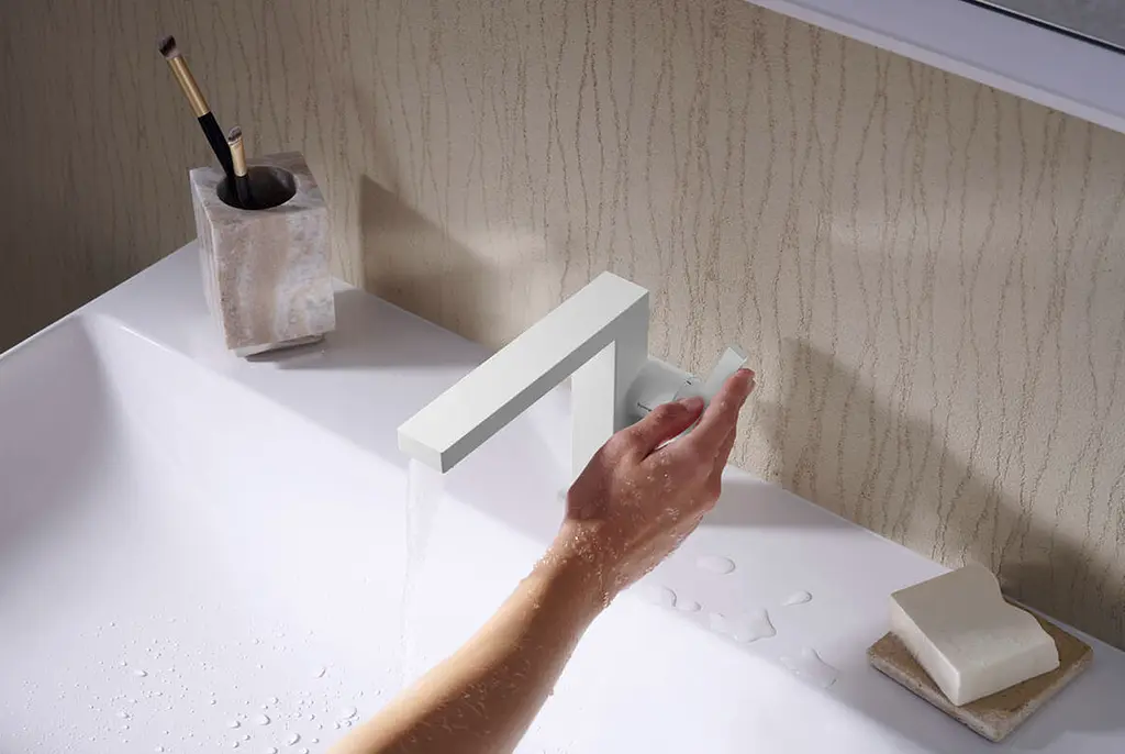 Змішувач для умивальника Hansgrohe Tecturis E CoolStart EcoSmart+ з д/к push-open matt white 73020700 - фото 3