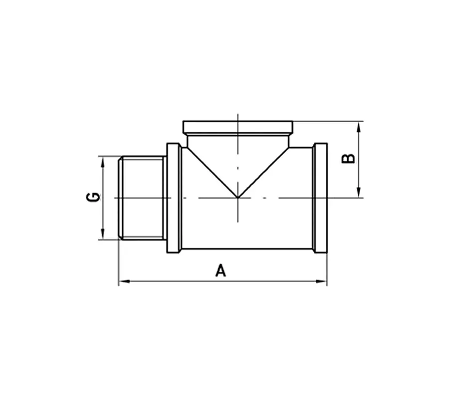 Трійник Koer Kf.T06FMF.Wn 1/2'' Взв (без нікелю) KR3029 - фото 2