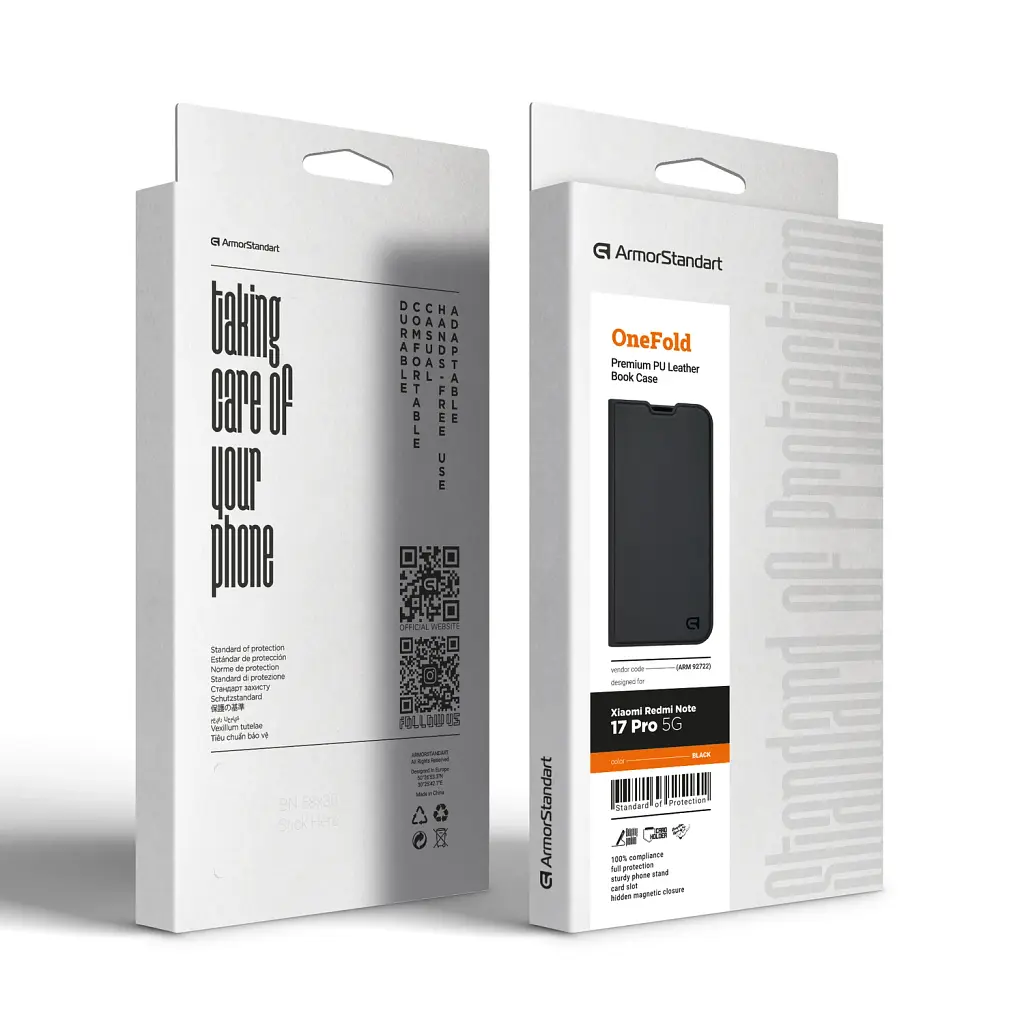 Чохол-книжка ArmorStandart OneFold Case для Xiaomi Redmi Note 17 Pro 5G Black - фото 7
