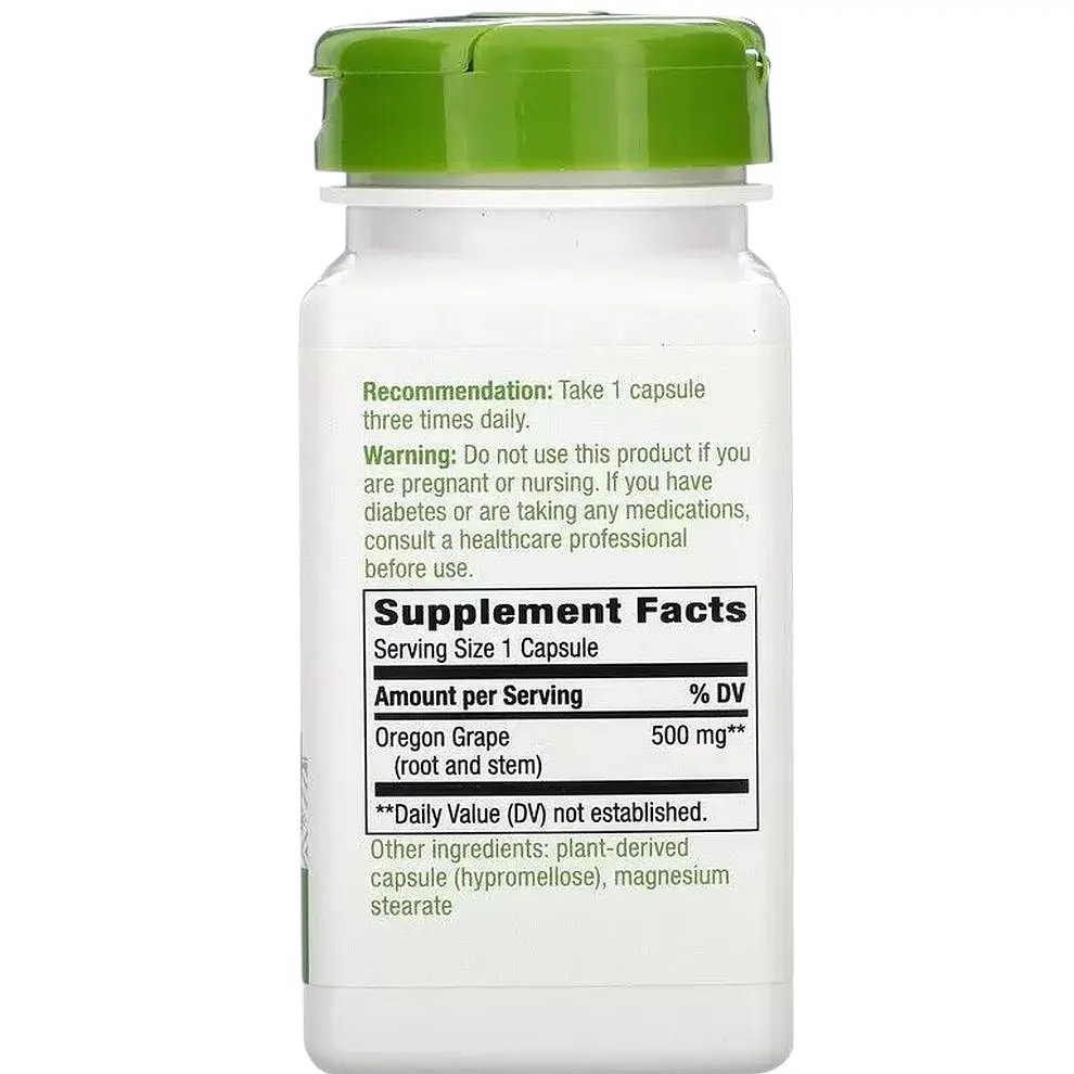 Корінь Орегонського винограду Nature's Way Oregon Grape 500 мг 90 капсул - фото 2