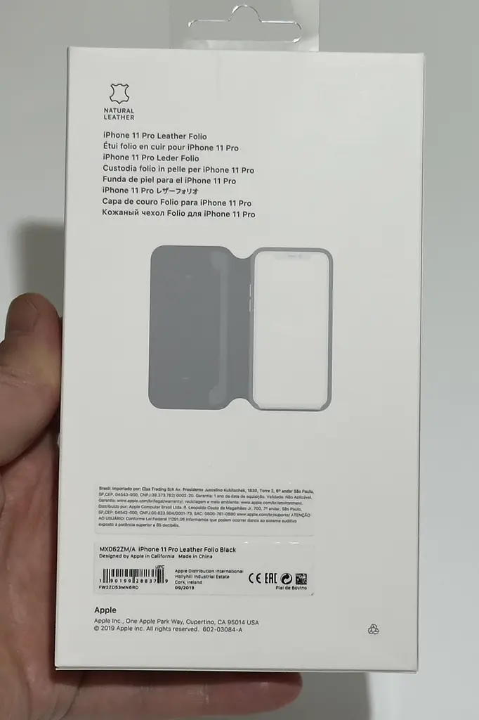 Оригінальний шкіряний чохол-книжка для iPhone 11 Pro Apple Leather Folio Black MX062ZM/A протиударний - фото 4