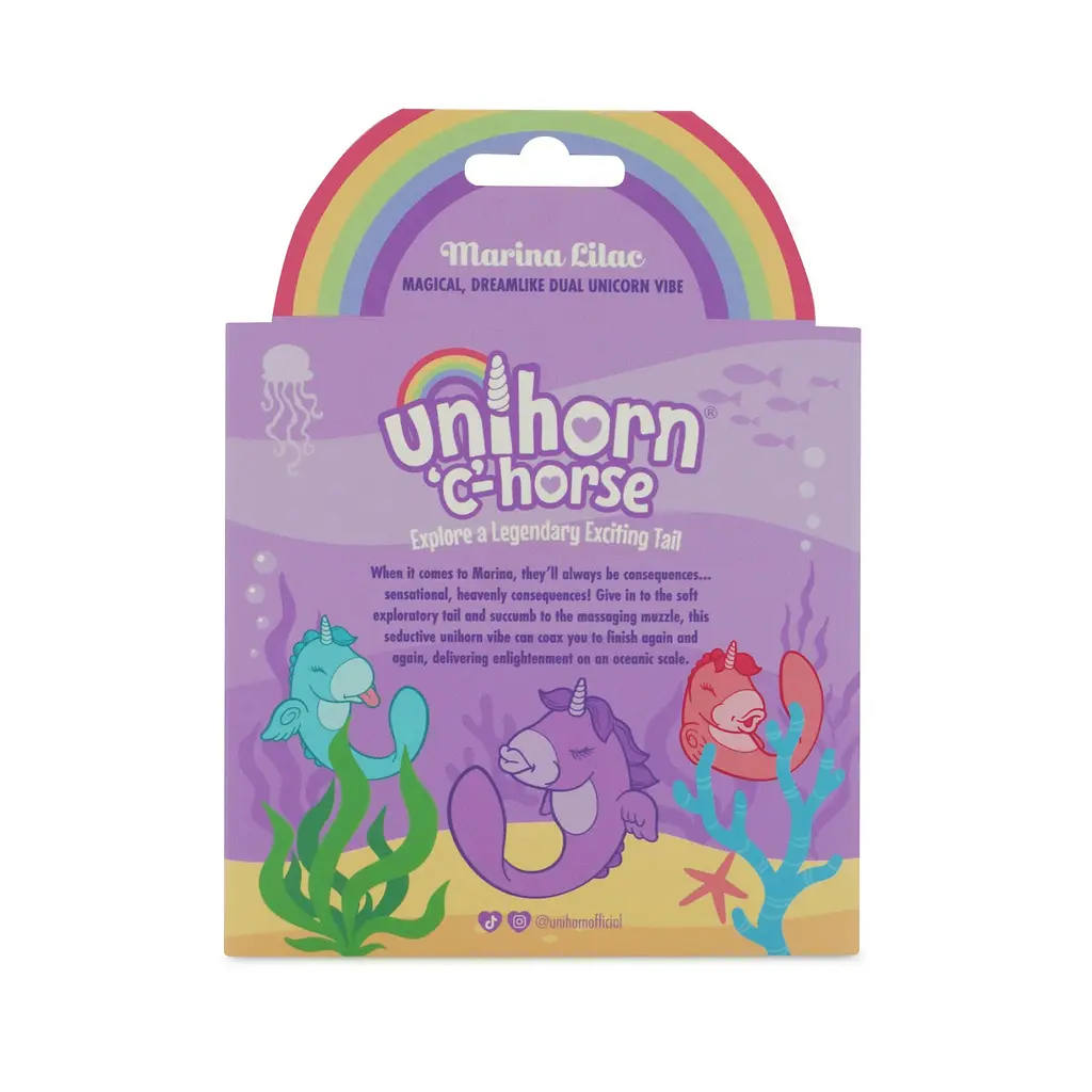 Вібратор-єдиноріжка Unihorn - C Horse - Marina Lilac, вагінально-кліторальна стимуляція, 2 мотори по 10 режимів - фото 8