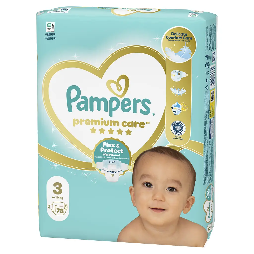 Дитячі одноразові пiдгузники Pampers Premium Care Midi розмір 3 (6-11 кг) 78 шт. - фото 2