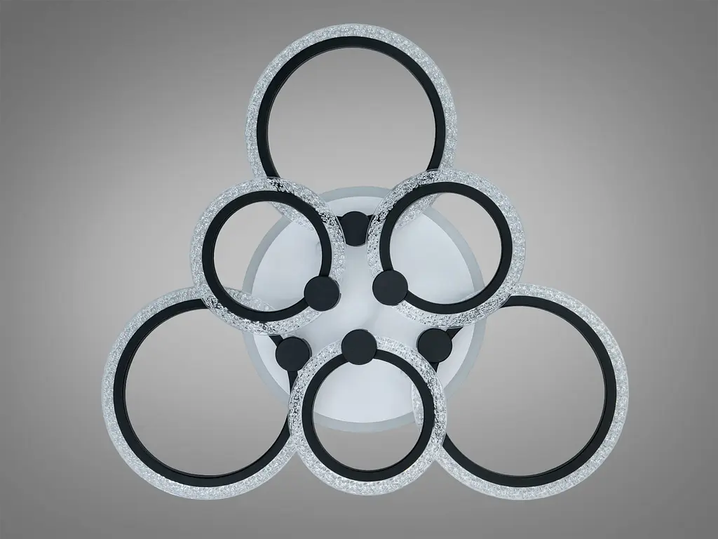 Люстра потолочная Romin LED Diasha белая 6 колец 74W - фото 4