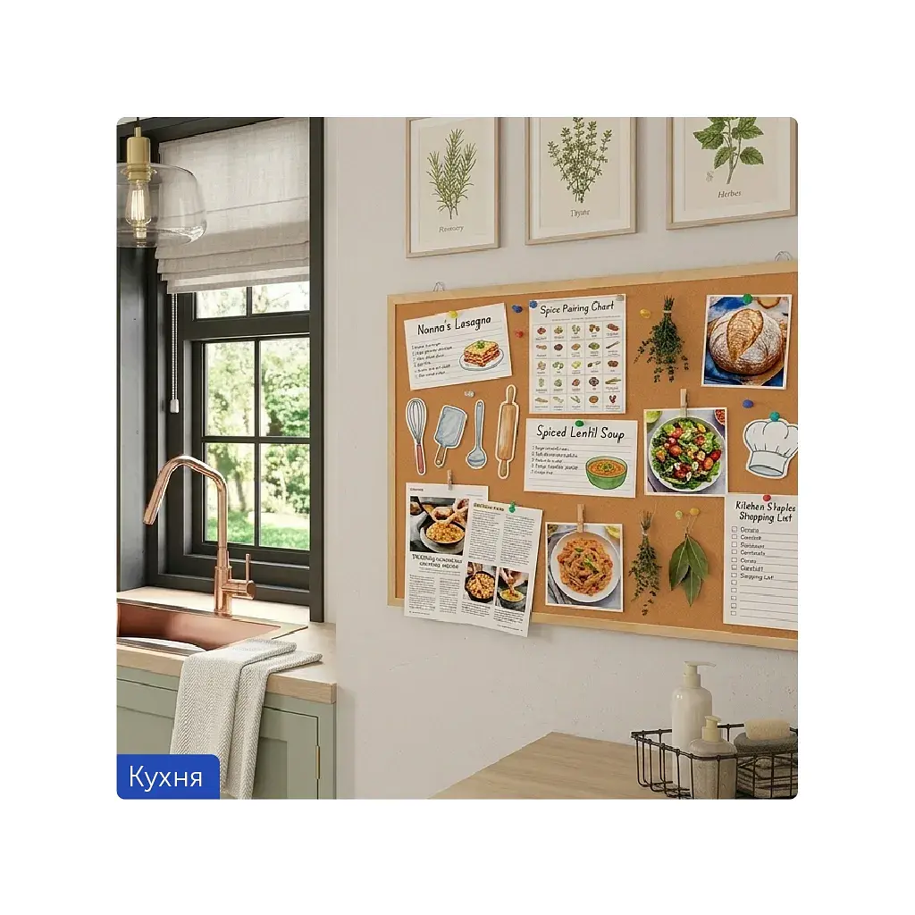 Офісна дошка Axent коркова 90 х 120 см, дерев'яна рамка (9603-A) - фото 7