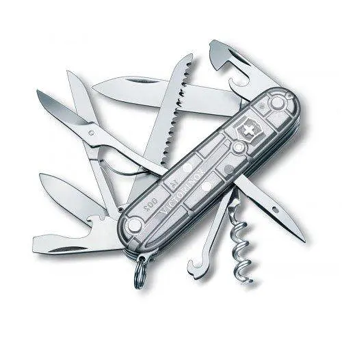 Ніж Victorinox Huntsman 91мм 15функ срібл.прозор