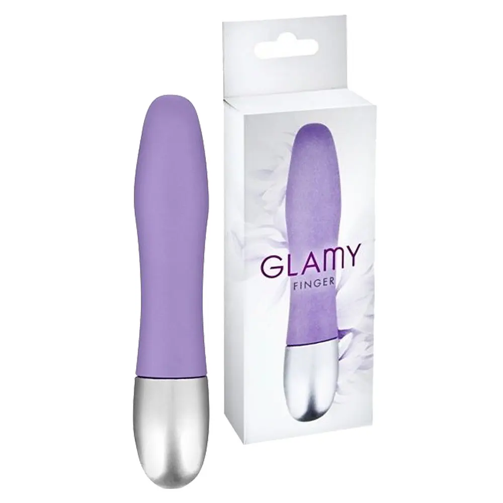 Мини-вибратор Glamy Finger 11 см (фиолетовый) - фото 5
