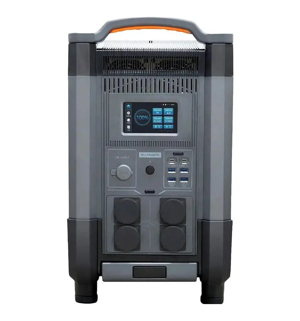 Портативна зарядна станція Allpowers R4000 LiFePO4, 3600 Вт/ч 4000 Вт (AP-SS-011-BLA-EU) - фото 2