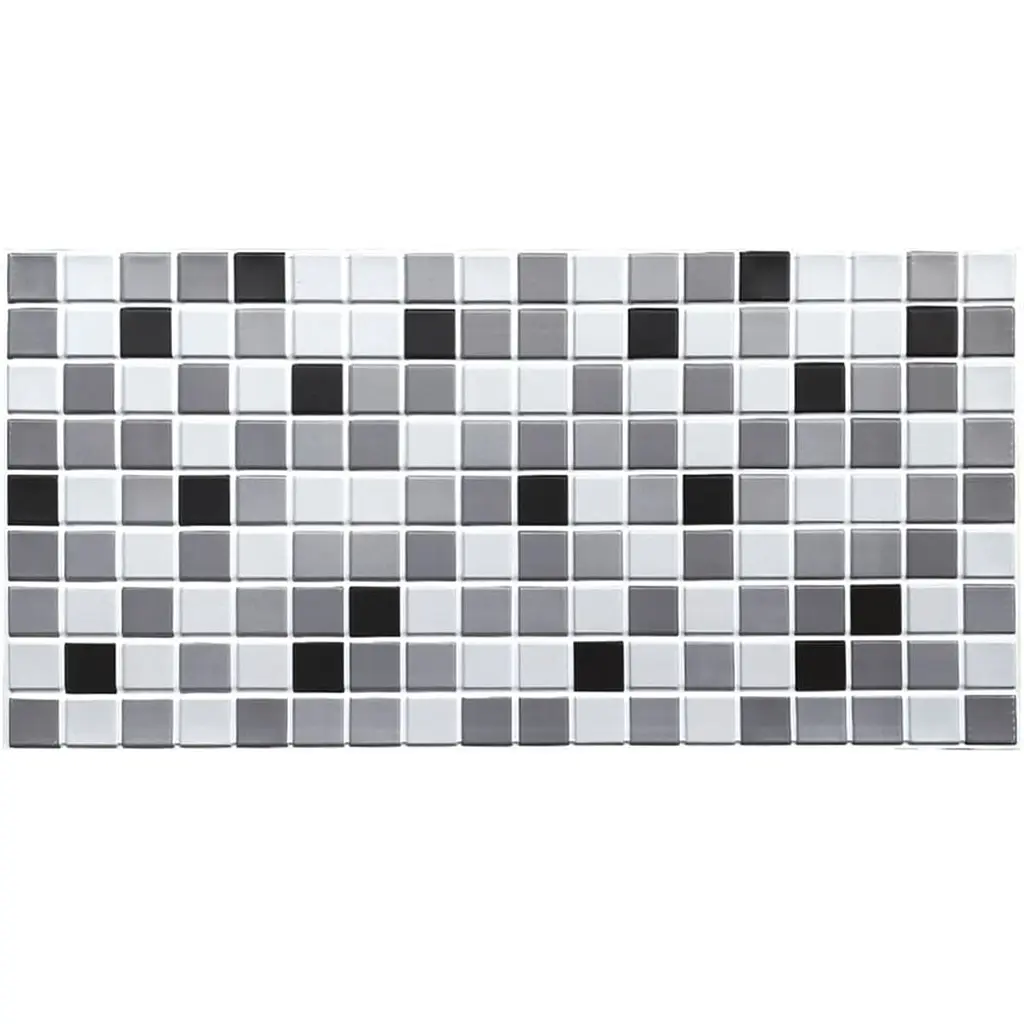 Декоративна панель ПВХ чорно-біла мозаїка Sticker Wall SW-00001432 960х480х4мм