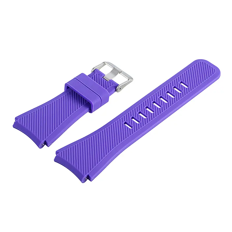 Силиконовый ремешок Watchbands для Samsung Galaxy Watch 46mm Silver - фиолетовый (WB001PURPLE346) - фото 3