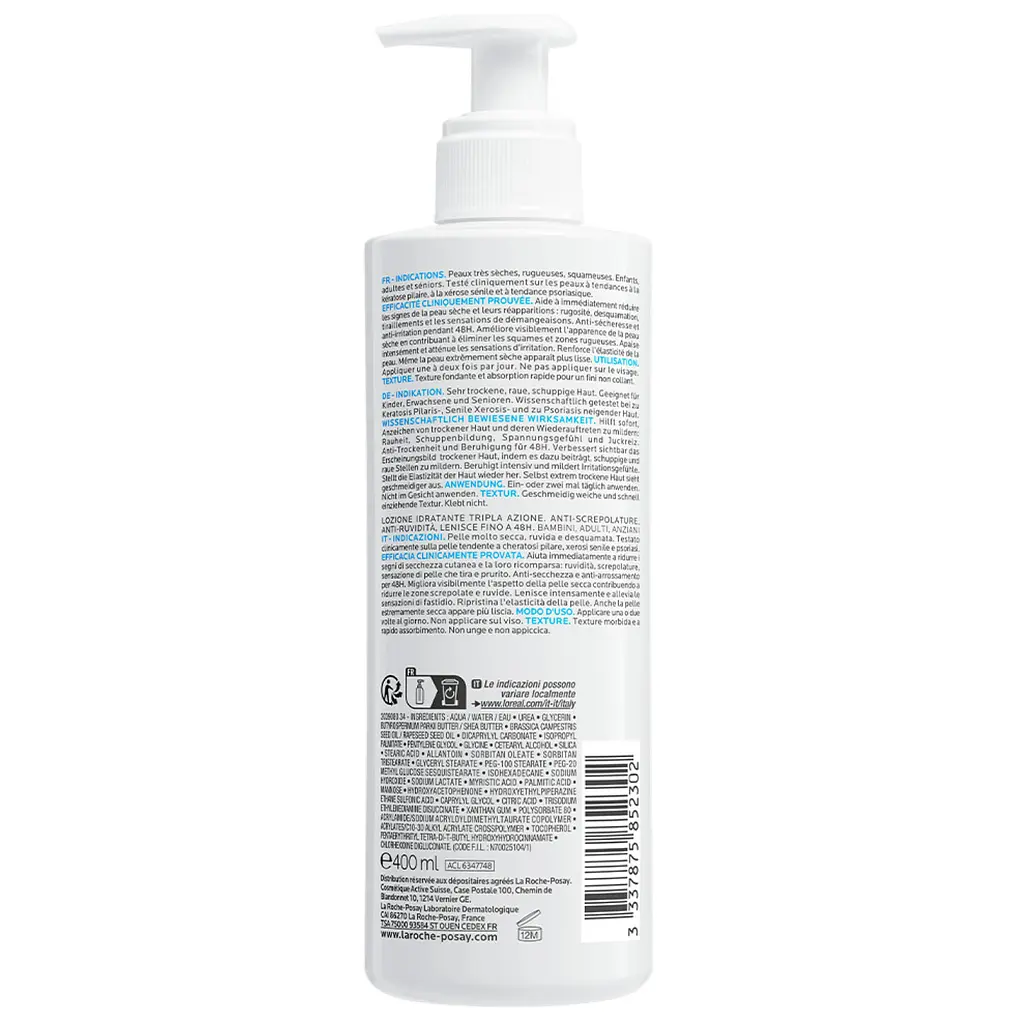 Молочко для тіла La Roche Posay Lipikar Lait Urea 10% зволожувальне 400 мл - фото 3