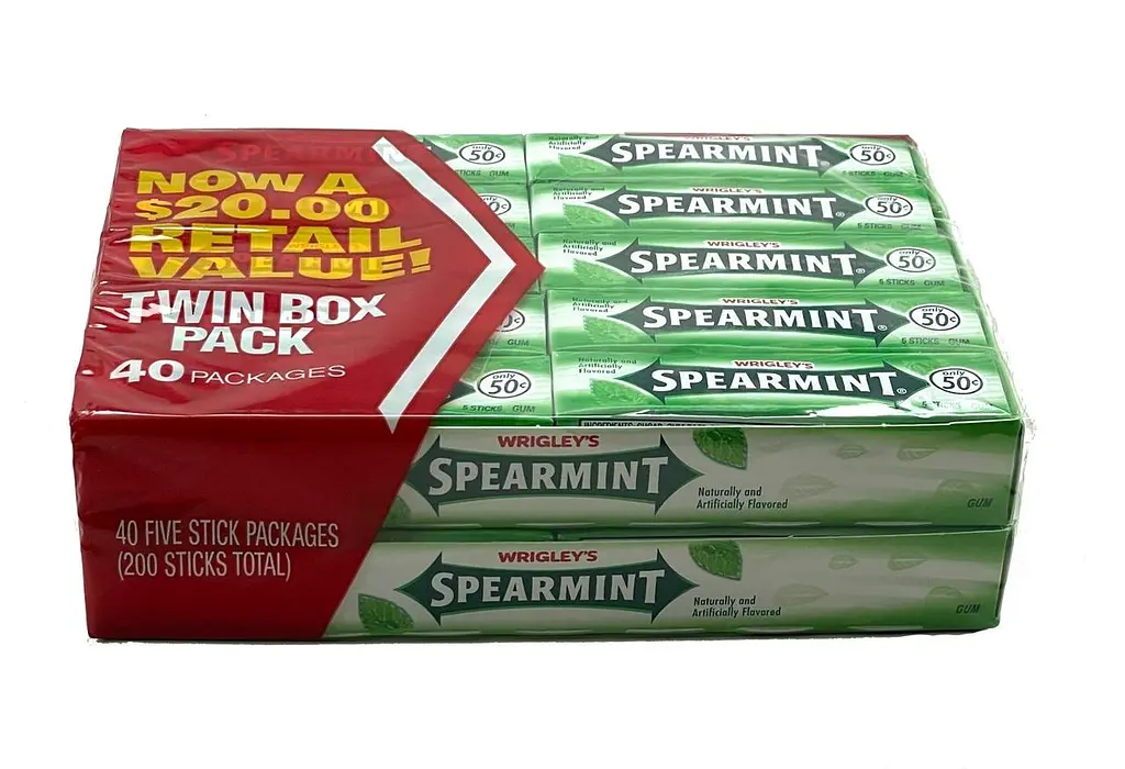 Упаковка жувальних гумок Wrigley's Spearmint Chewing Gum 200 шт. - фото 3