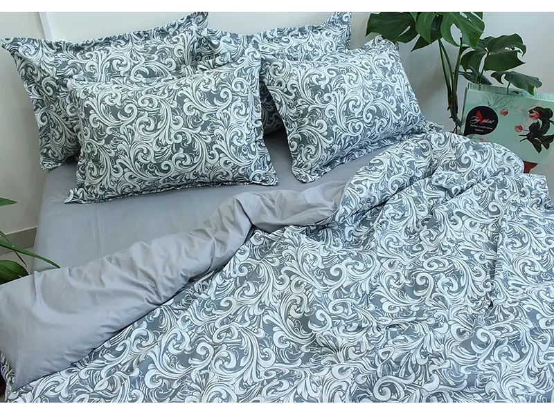 Комплект постільної білизни з компаньйоном (R-T9253) Євро TAG tekstil pbe0036962 - фото 4
