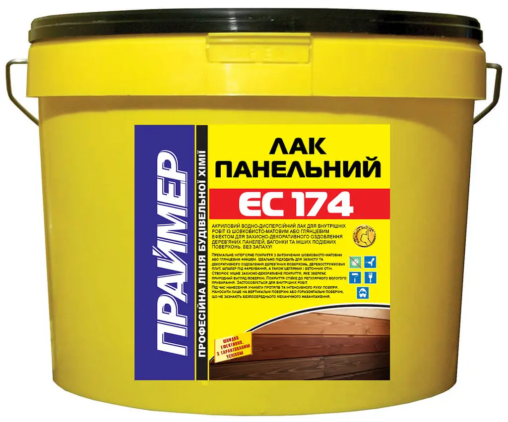 Лак панельний акриловий для дерева Праймер ЄС-174 5кг Глянсова