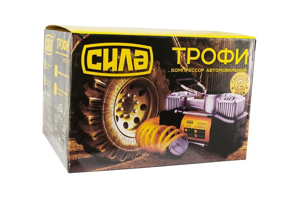 Автомобільний компресор від клем двопоршневий Сила 900409 12 В x 10 bar x 85 л/хв - фото 5