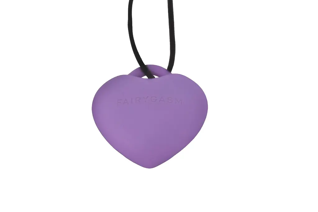 Мінівібратор "Сердечко" FairyGasm PleasureStone violet, 9 режимів, на шнурку - фото 2