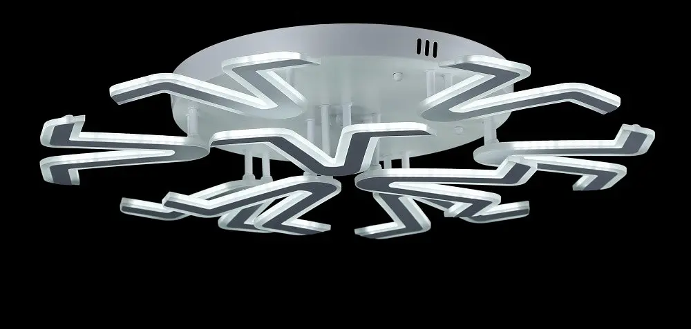 Люстра стельова LED Splendid Ray LK55/9, 360W, білий, сучасний стиль з пультом - фото 3