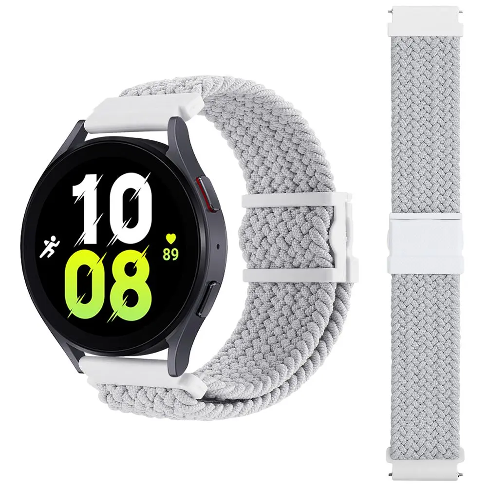 Нейлоновий ремінець Universal 22 mm Elastic Adjustment Samsung/Amazfit/Huawei White - фото 3