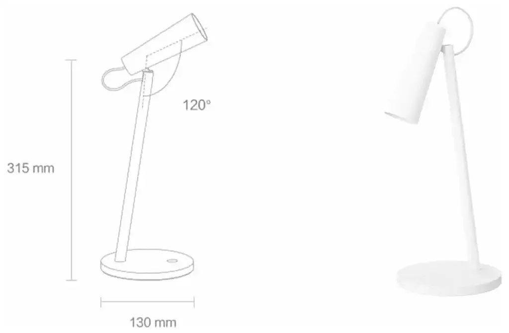 Настільна лампа Xiaomijia Rechargeable Table Lamp MJTD04YL BHR5258CN White - фото 4